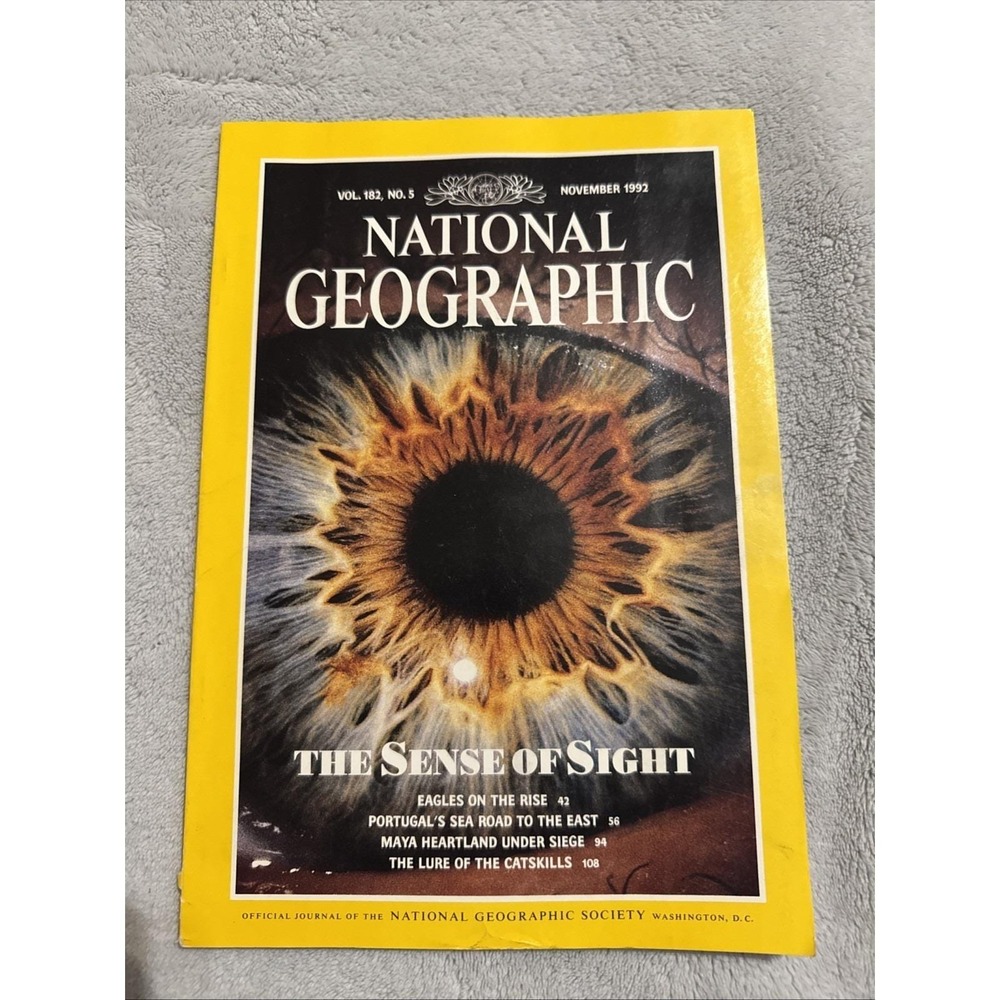 National Geographic November 1992 Portuguese Empire, Maya, Catskills, Eagles